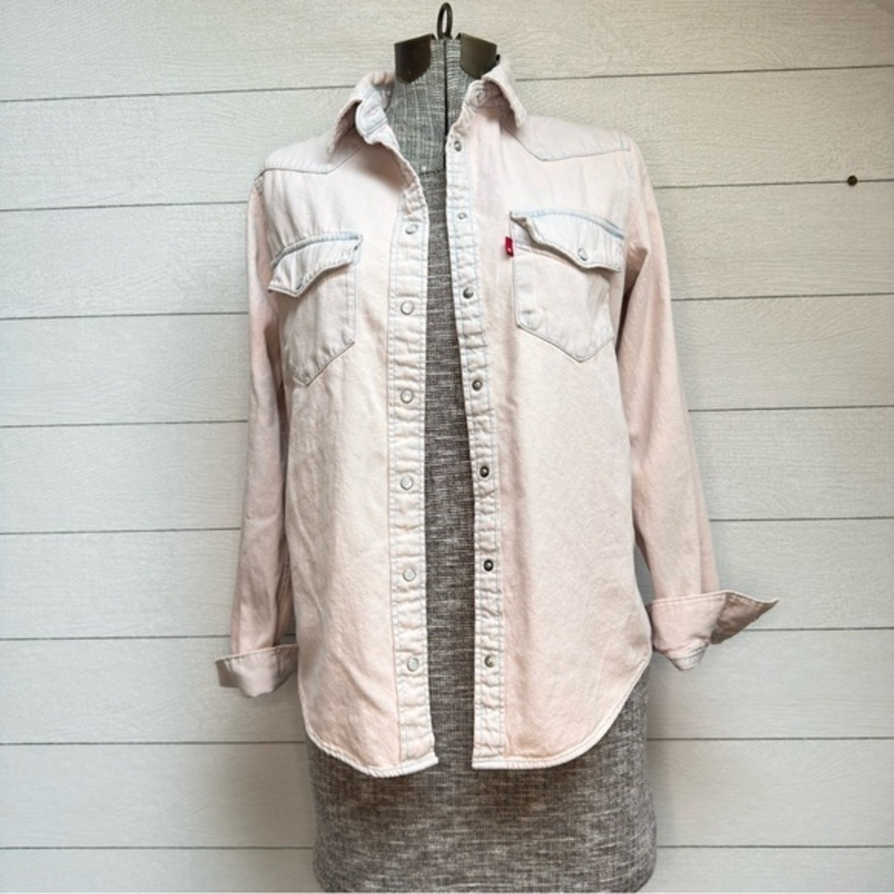 Levi's Mineral Wash Snap Button Top XS | Vintage Washed Cotton Overshirt Shacket